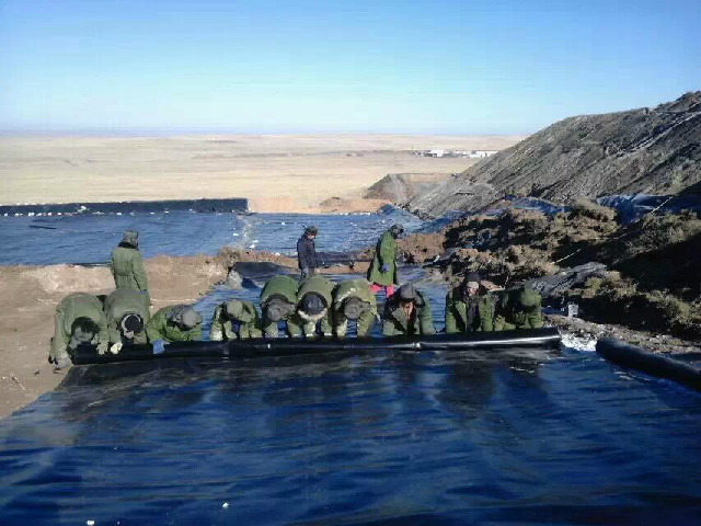 土木復合膜施工現場